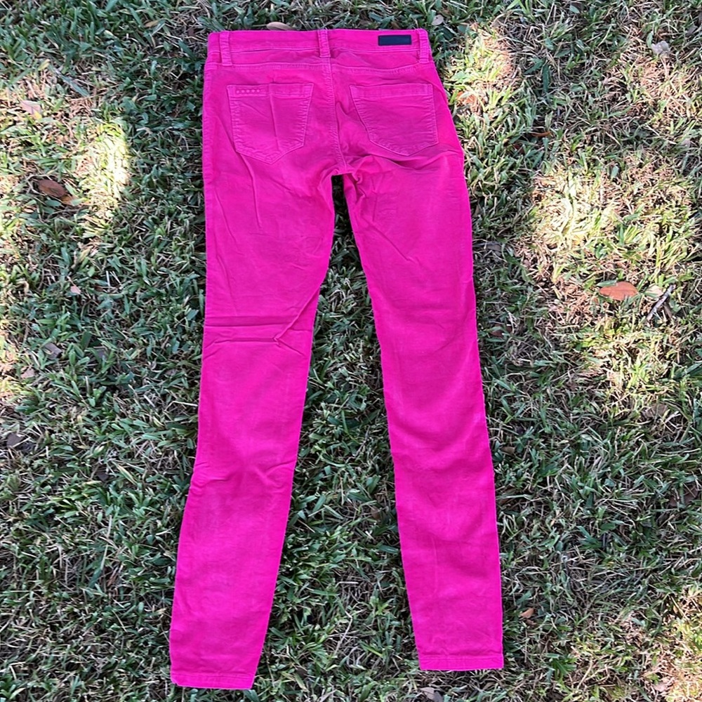 BlankNYC Hot Pink Velvet skinny Jeans Size 26 - Picture 5 of 7